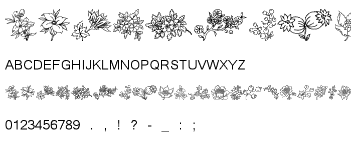 Traditional Floral Design font